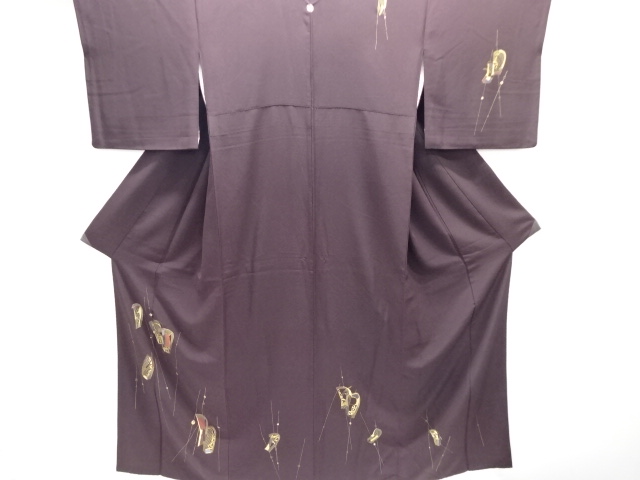 櫛模様刺繍一つ紋訪問着